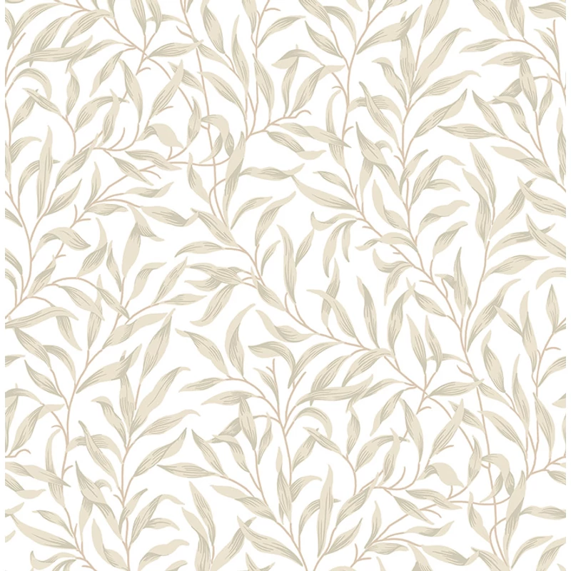 KT-Exclusive Levélmintás modern bézs vlies tapéta British Heritage White 52 cm X 10 m