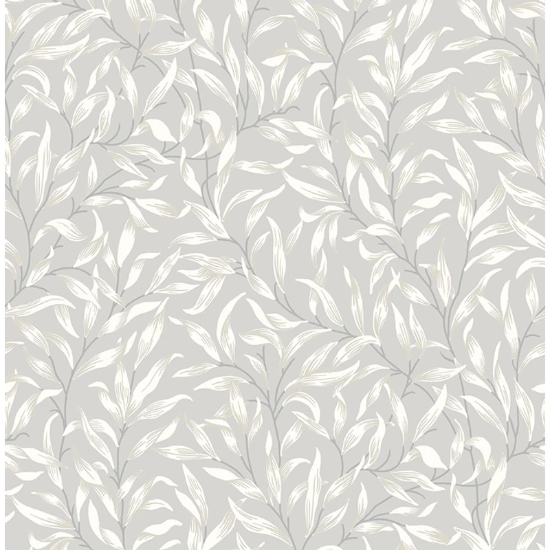 KT-Exclusive Levélmintás modern szürke vlies tapéta British Heritage Gray 52 cm X 10 m