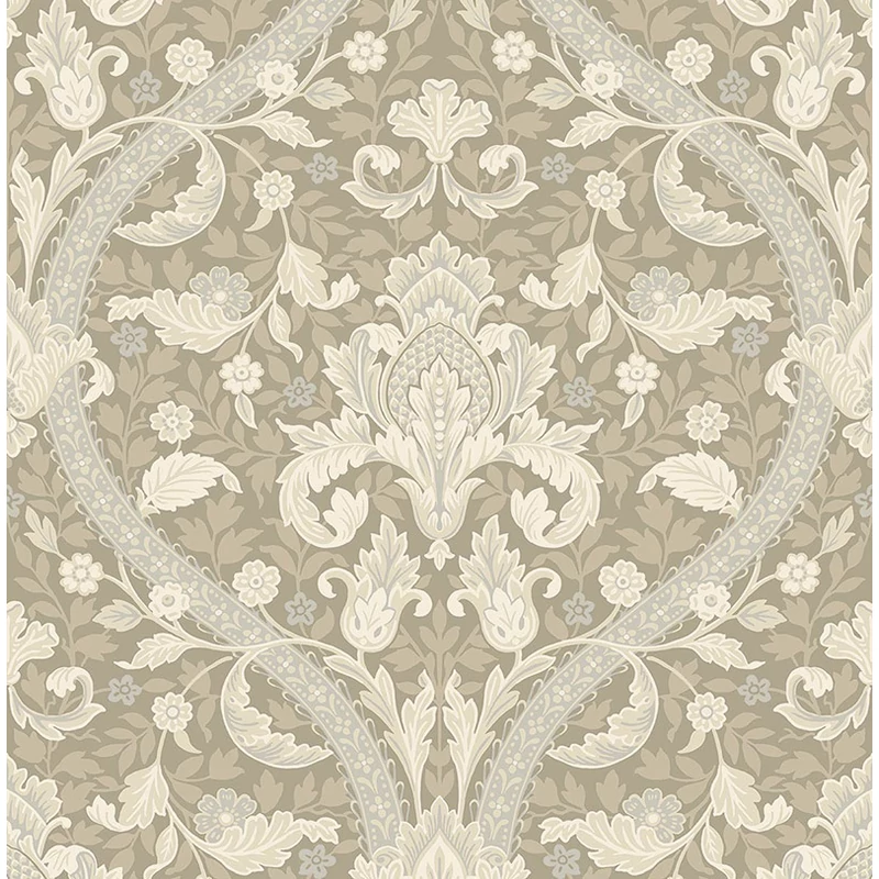 KT-Exclusive Art nouveau stílusú elegáns bézs vlies tapéta British Heritage Cream 52 cm X 10 m