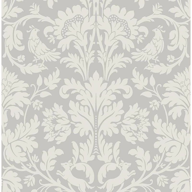 KT-Exclusive Art nouveau stílusú elegáns szürke vlies tapéta British Heritage Gray 52 cm X 10 m