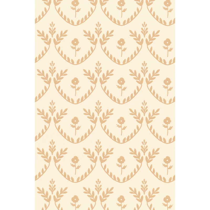 Majvillan Skandináv stílusú virágmintás krém színű vlies tapéta Bellini Honeygold Cream 53 cm X 10 m