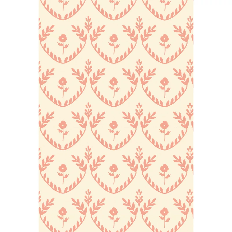 Majvillan Skandináv stílusú virágmintás piros vlies tapéta Bellini Sunny Red 53 cm X 10 m