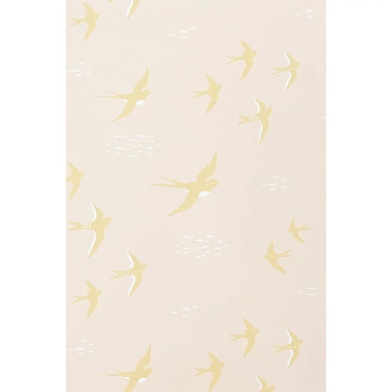 Majvillan Repülő madarak rózsaszín vlies tapéta Follow The Wind Sunny Pink 53 cm X 10 m