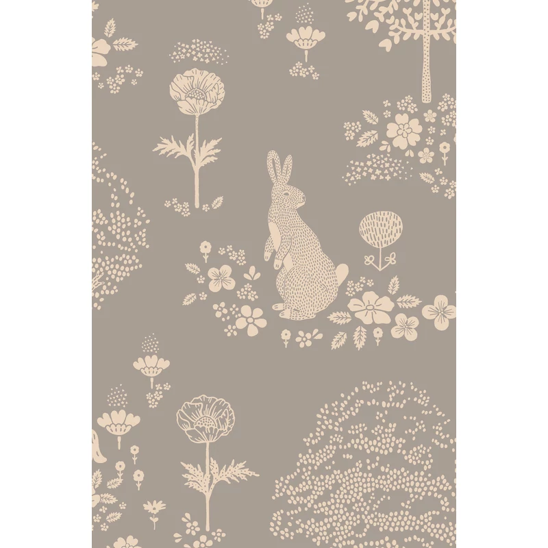 Majvillan Bájos őzikés szürkéskék vlies gyerek tapéta Summer Fields Dusty Blue 53 cm X 10 m