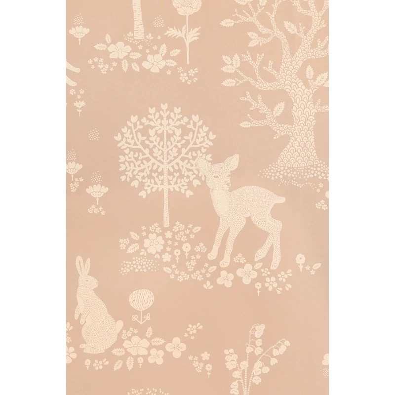 Majvillan Bájos őzikés rózsaszín vlies gyerek tapéta Summer Fields Dusty Pink 53 cm X 10 m