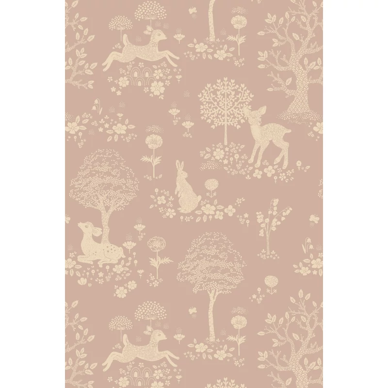 Majvillan Bájos őzikés lila vlies gyerek tapéta Summer Fields Dreamy Lilac 53 cm X 10 m