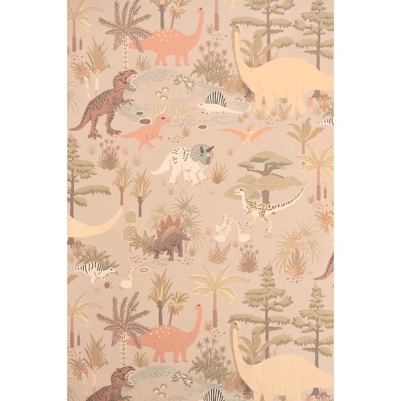 Majvillan Dínós bézs vlies gyerek tapéta Dinosaur Vibes Sandy Beige 53 cm X 10 m