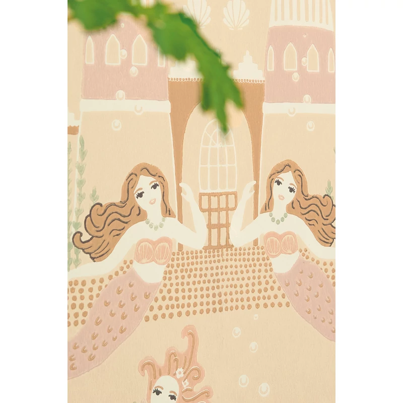 Majvillan Hableányos bézs vlies gyerek tapéta Mermaid Reef Sandy Beige 53 cm X 10 m
