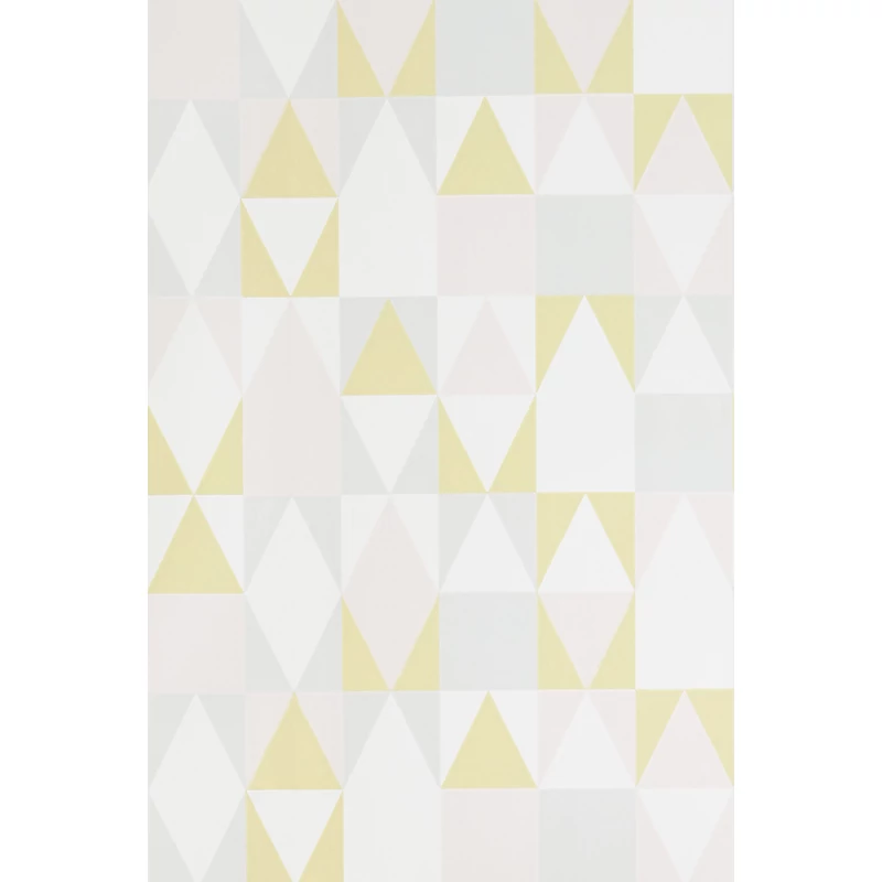 Majvillan Geometrikus modern rózsaszín-sárga vlies tapéta Alice Pink-Yellow 53 cm X 10 m
