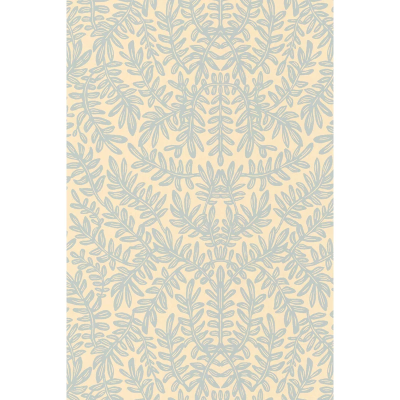 Majvillan Levélmintás kék vlies tapéta French Blond Sea Breeze Blue 53 cm X 10 m
