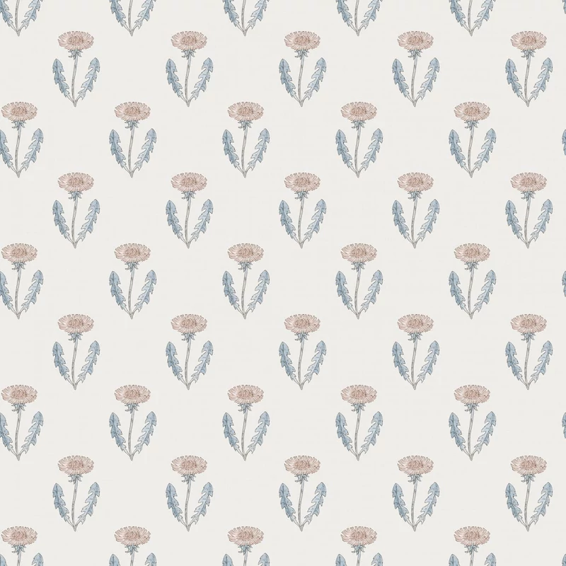 Sandberg Pitypang mintás skandináv rózsaszín vlies tapéta Maskrosen Pink 53 cm X 10 m