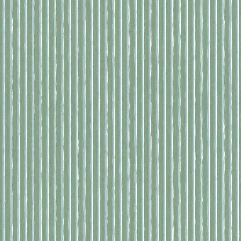 Sandberg Modern keskeny csíkos zöld vlies tapéta Brita Emerald 53 cm X 10 m