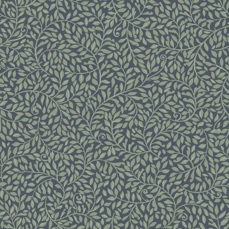 Sandberg Levélmintás modern kék vlies tapéta Sigfrid Classic Blue 53 cm X 10 m