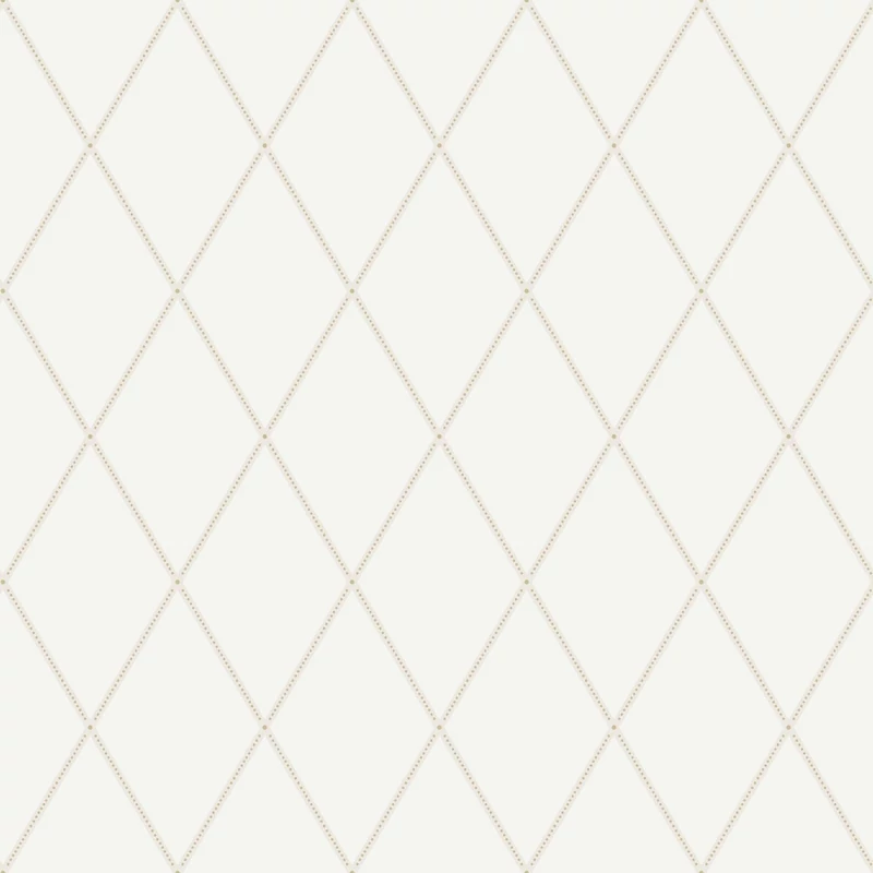 Sandberg Klasszikus rácsos törtfehér vlies tapéta Gabriel Eggshell 53 cm X 10 m