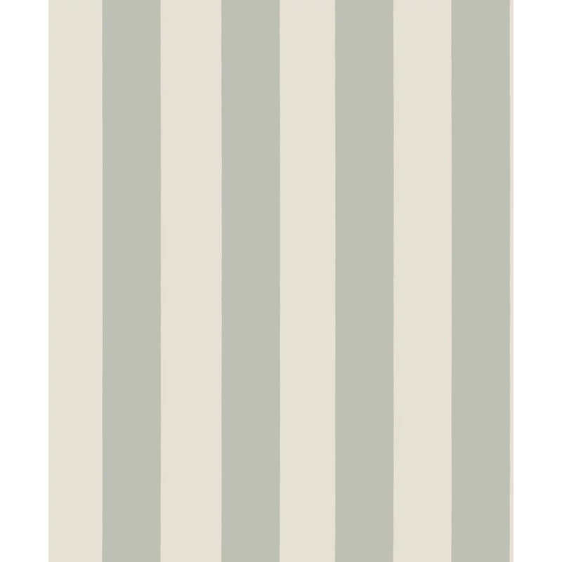 Sandberg Elegáns csíkos zöld vlies tapéta Sam Sage Green 53 cm X 10 m