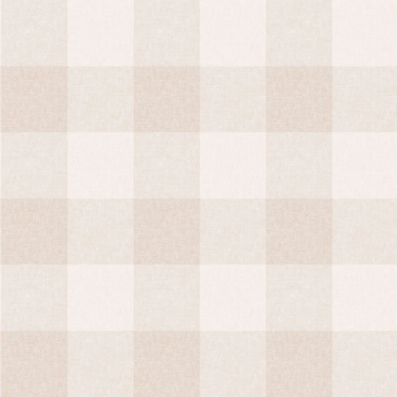 Sandberg Cottage stílusú kockás bézs vlies tapéta Lykke Sandstone 53 cm X 10 m