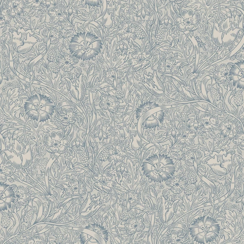 Sandberg Botanikai mintás skandináv kék vlies tapéta Caroline Indigo Blue 53 cm X 10 m