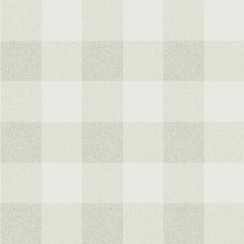 Sandberg Cottage stílusú kockás zöld vlies tapéta Lykke Spring Green 53 cm X 10 m