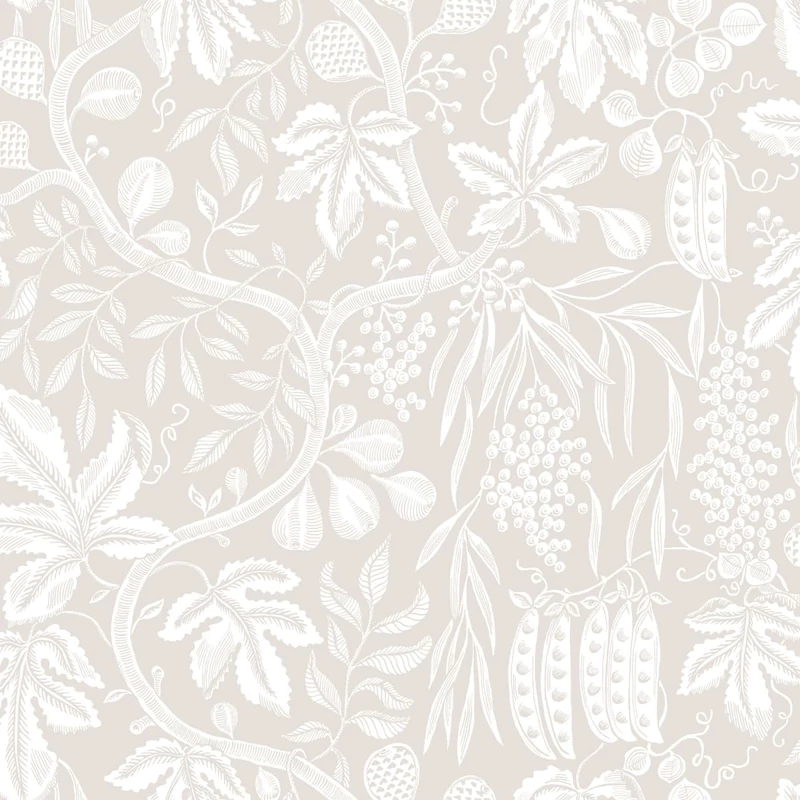 Sandberg Vintage fügefás bézs vlies tapéta Fig Garden Sandstone 53 cm X 10 m