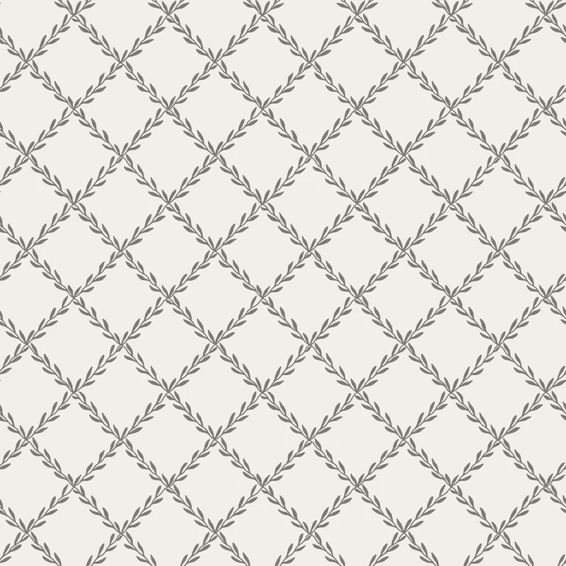 Sandberg Klasszikus rácsmintás fekete-fehér vlies tapéta Trellis Graphite 53 cm X 10 m