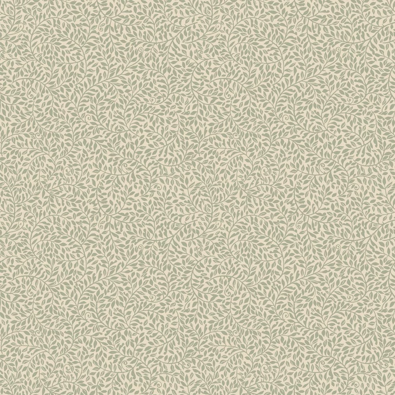 Sandberg Apró leveles zöld vlies tapéta Bladverk Green 53 cm X 10 m