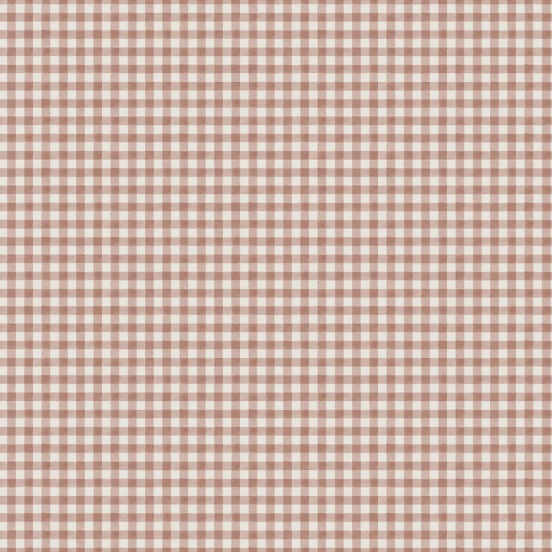 Sandberg Kockás vintage terrakotta vlies tapéta Ruta Terracotta 53 cm X 10 m