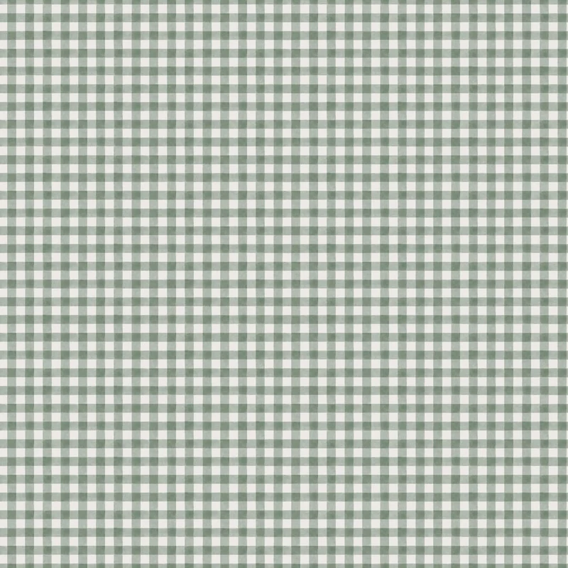 Sandberg Kockás vintage zöld vlies tapéta Ruta Forest Green 53 cm X 10 m