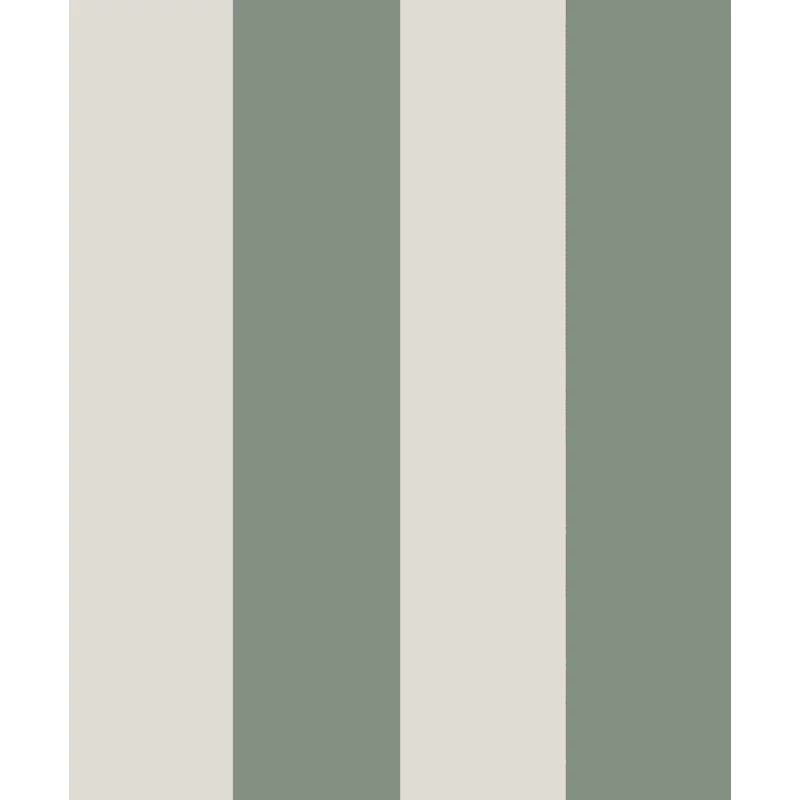 Sandberg Elegáns csíkos zöld vlies tapéta Magnus Forest Green 53 cm X 10 m