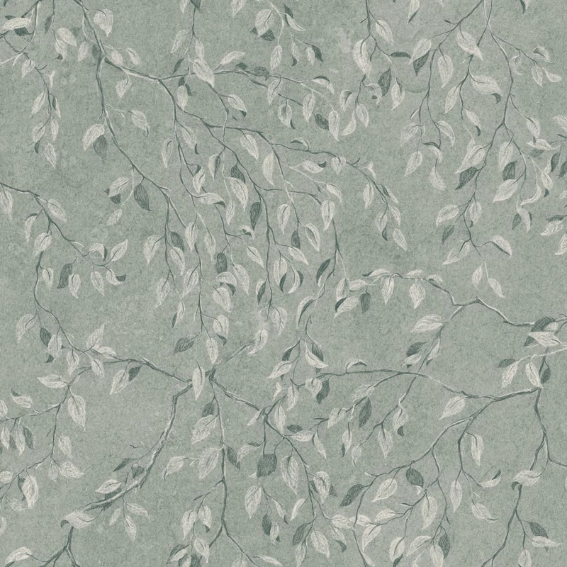 Sandberg Levélmintás zöld vlies tapéta Lise Forest Green 53 cm X 10 m