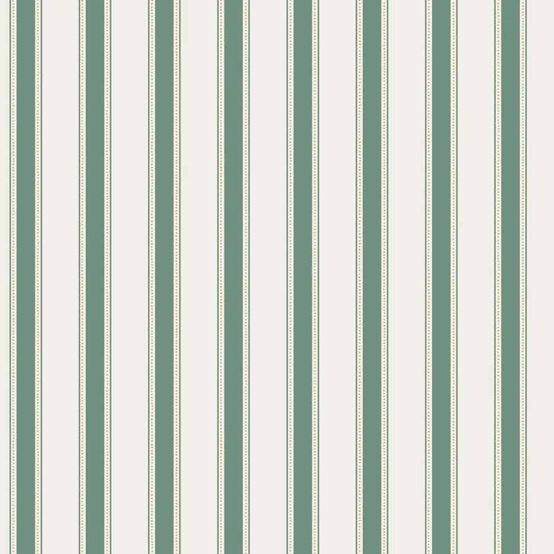Sandberg Klasszikus csíkos zöld vlies tapéta Gustav Green 53 cm X 10 m