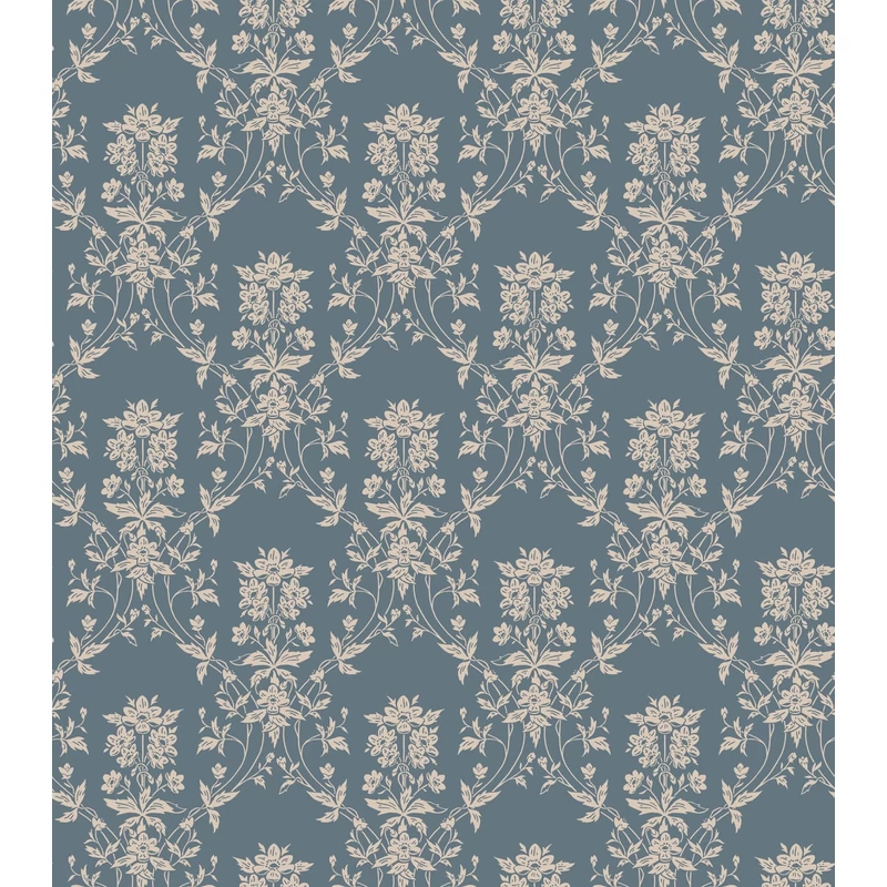 Sandberg Klasszikus rózsacsokros kék vlies tapéta Alva Indigo Blue 53 cm X 10 m