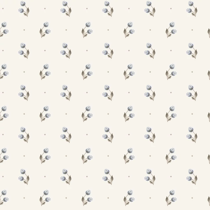 Sandberg Apró virágos skandináv kék vlies tapéta Siv Misty Blue 53 cm X 10 m