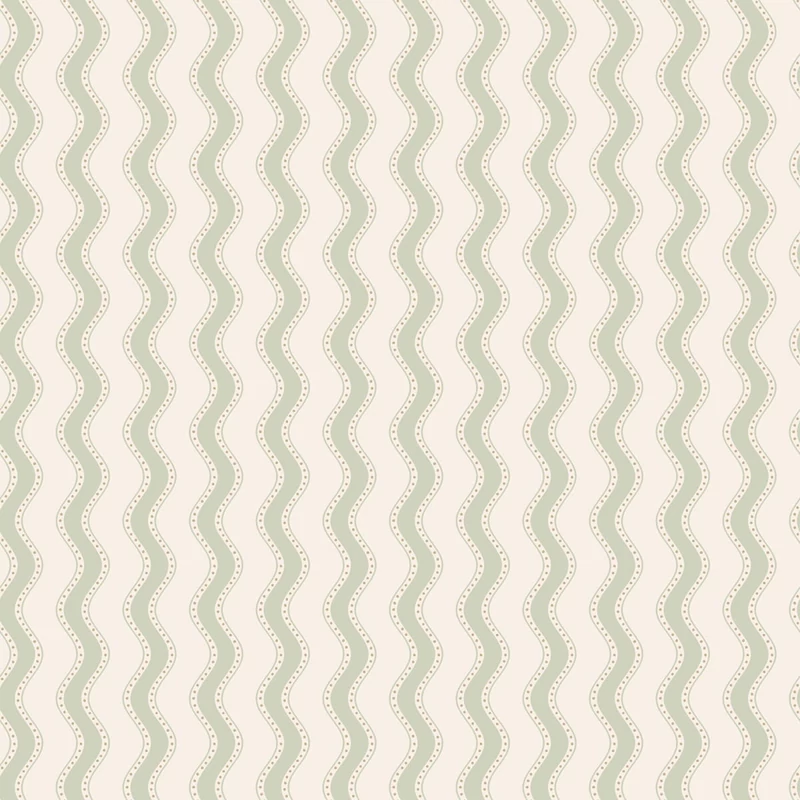 Sandberg Hullámos csíkos zöld vlies tapéta Erik Spring Green 53 cm X 10 m