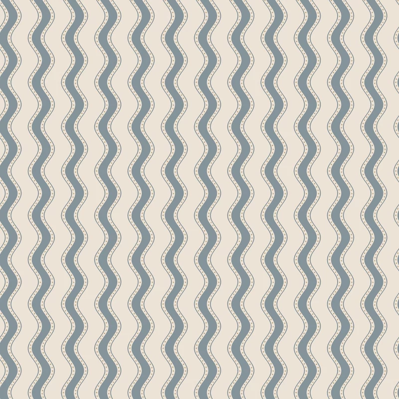 Sandberg Hullámos csíkos kék vlies tapéta Erik Indigo Blue 53 cm X 10 m