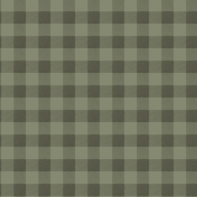 Sandberg Klasszikus kockás zöld vlies tapéta Harry Forest Green 53 cm X 10 m