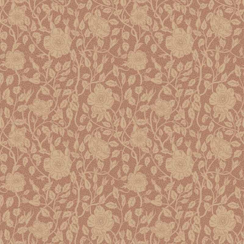 Sandberg Vadrózsás romantikus terrakotta vlies tapéta Anton Terracotta 53 cm X 10 m