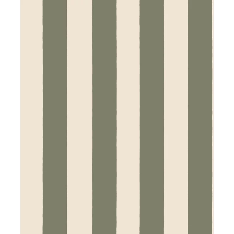Sandberg Elegáns csíkos zöld vlies tapéta Sam Forest Green 53 cm X 10 m