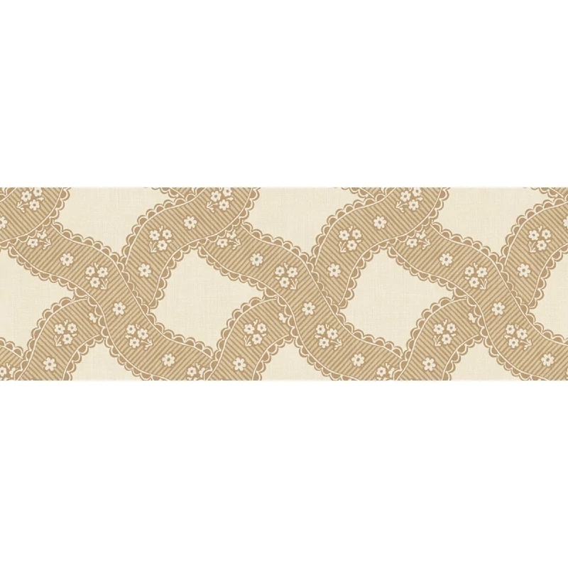 Sandberg Szövet hatású rács mintás sárga vlies tapéta Annie Honey 53 cm X 10 m