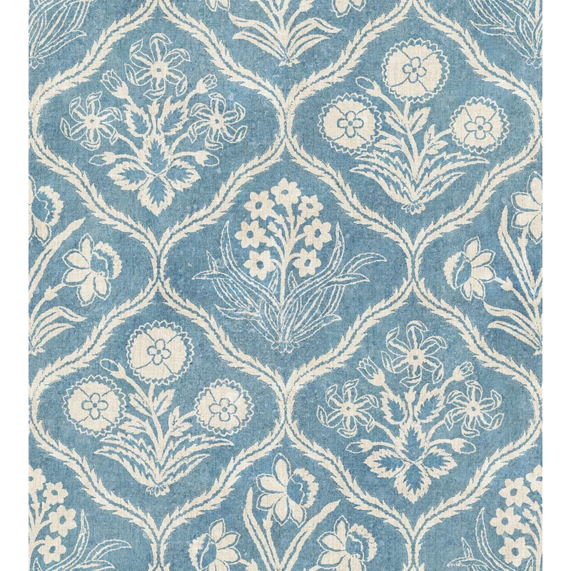 Sandberg Skandináv botanikai mintás kék vlies tapéta Rosa Blue 50 cm X 10 m