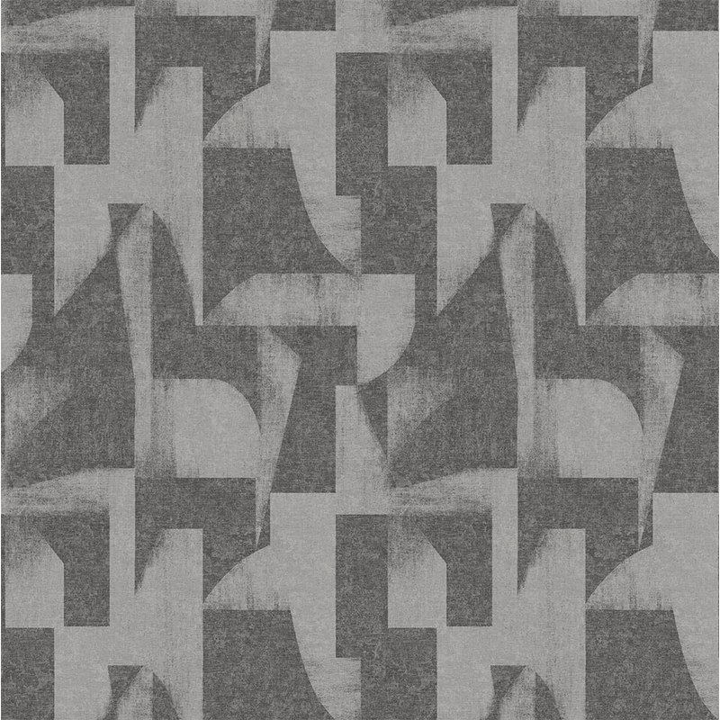 Sketchtwenty3 Absztrakt mintás modern sötétszürke vlies tapéta Chillon Liquorice 53 cm X 10 m