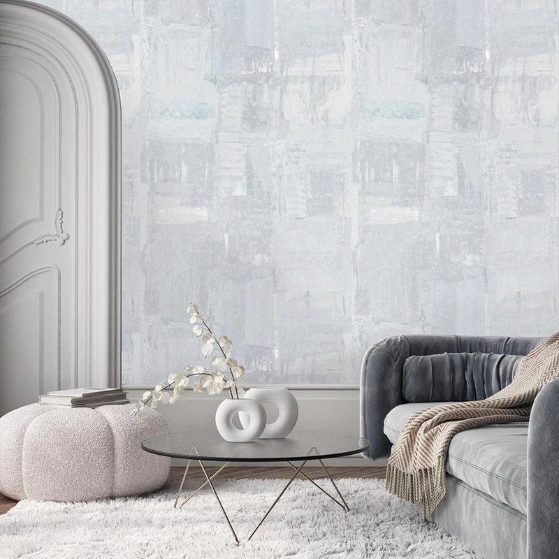 Sketchtwenty3  Absztrakt elegáns halványszürke vlies tapéta Transcendence Glacier 53 cm X 10 m