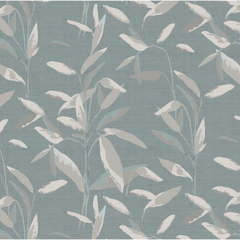 Sketchtwenty3 Levélmintás kék vlies tapéta Larvotto Teal 70 cm X 10 m