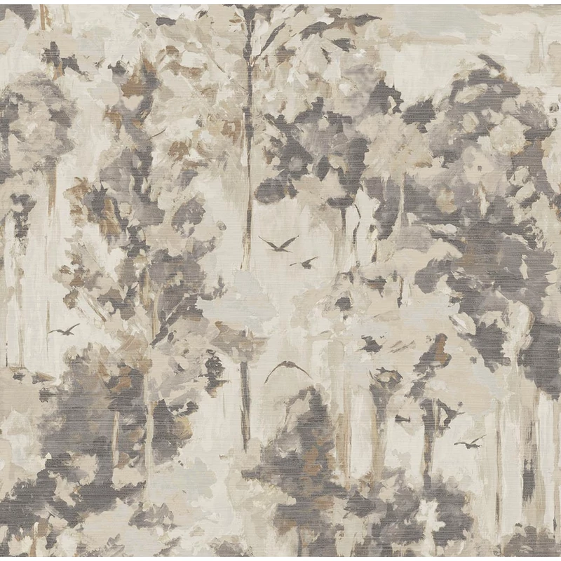 Sketchtwenty3 Erdőt ábrázoló festmény hatású bézs vlies poszter tapéta Serene Natural 280 cm X 3 m