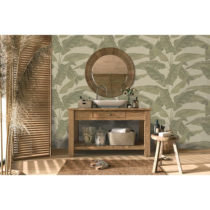 Sketchtwenty3 Egzotikus pálmalevelek zöld vlies tapéta Verdant Cypress 70 cm X 10 m