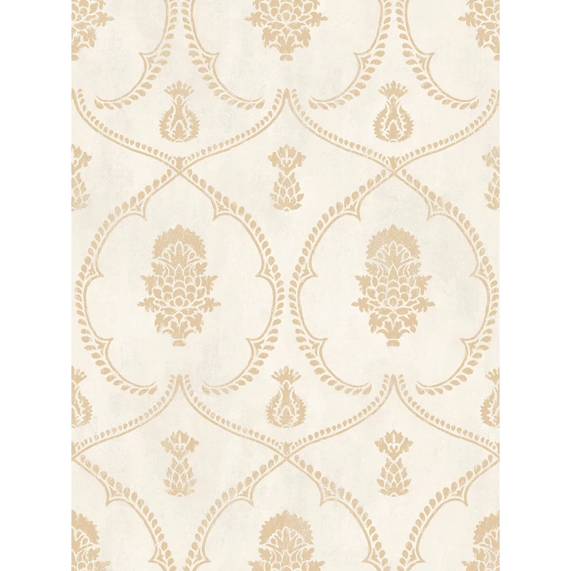 York Damaszt mintás elegáns arany vlies tapéta Royal Damask tapéta Soft Gold 68,58 cm X 8,22 m