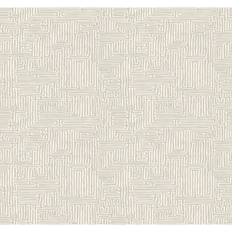 York Grafikai mintás barna vlies tapéta Passages Taupe 68,58 cm X 8,22 m