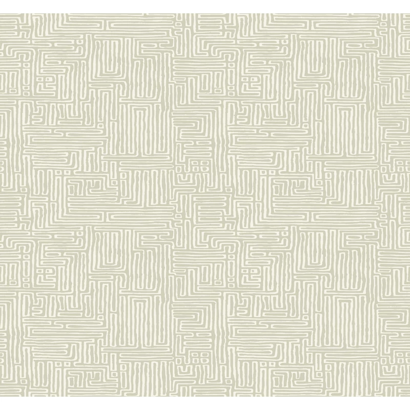 York Grafikai mintás zöld vlies tapéta Passages Green 68,58 cm X 8,22 m