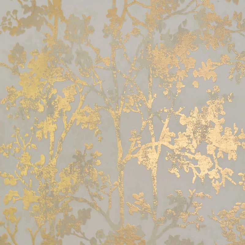 York arany színű fa mintás vlies tapéta Shimmering Foliage Almond/Gold 52,83 cm X 10 m