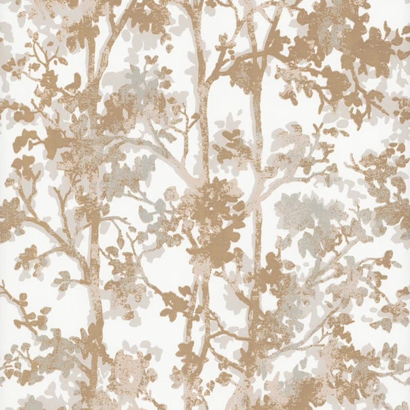 York Fehér-arany fa mintás vlies tapéta Shimmering Foliage White/Gold 52,83 cm X 10 m