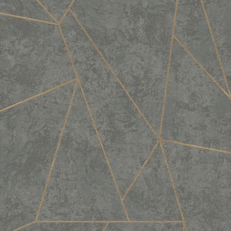 York Modern geometrikus szürke-arany vlies tapéta Nazca Grey/Gold 52,83 cm X 10 m